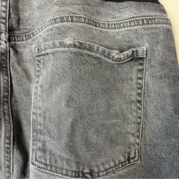 Old Navy Maternity Full Panel Slouchy Straight Distressed Gray Jeans 16 - Picture 9 of 11